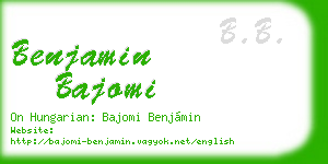 benjamin bajomi business card